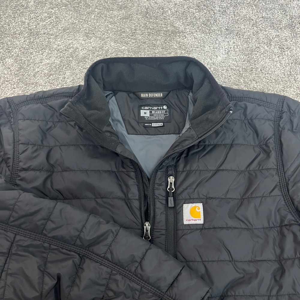 Carhartt Gilliam Jacket Mens Medium Relaxed Fit Rain Defender Insulated Quilted